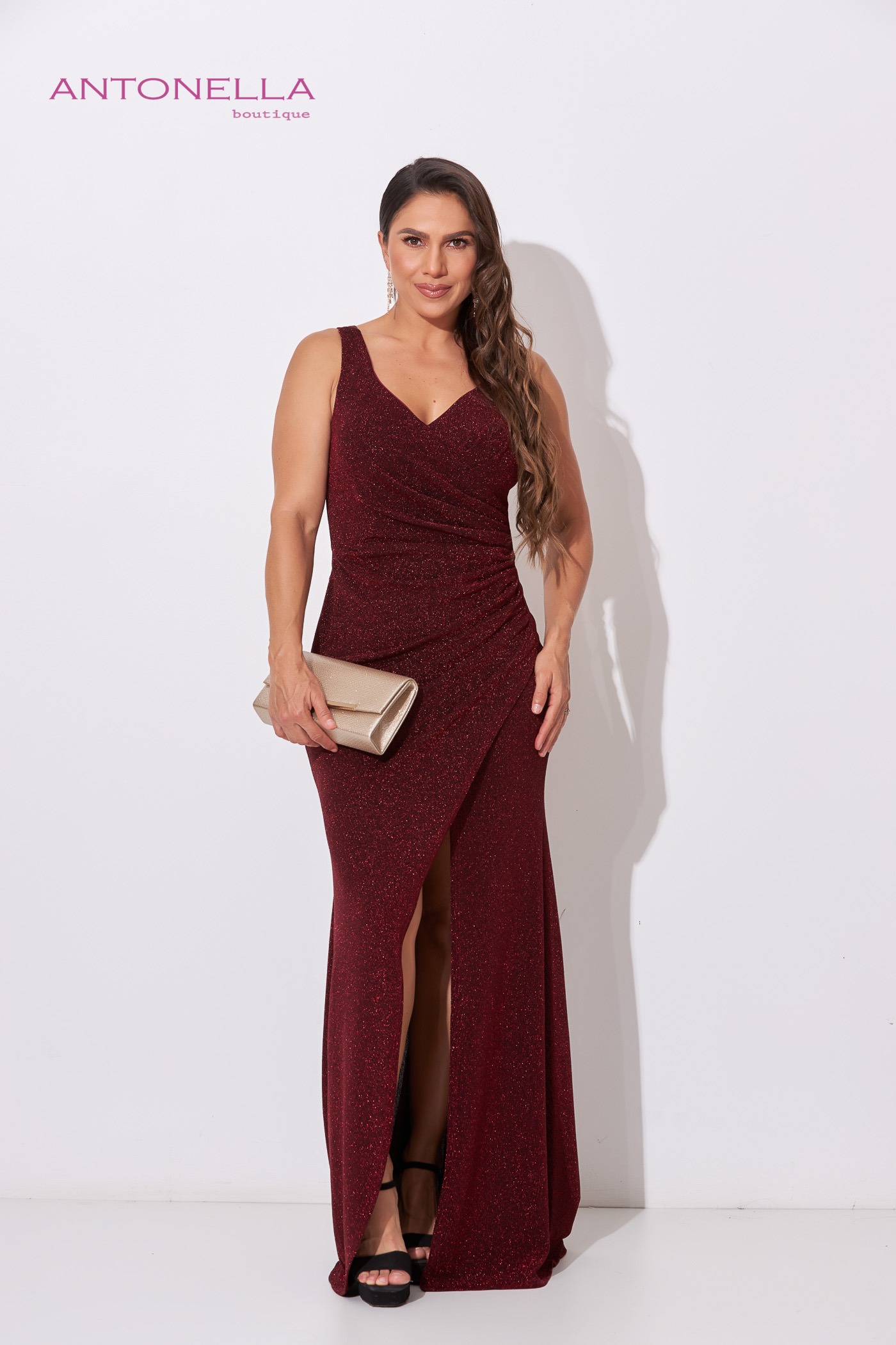 Vestido Gala Vino Brillo – foto 1