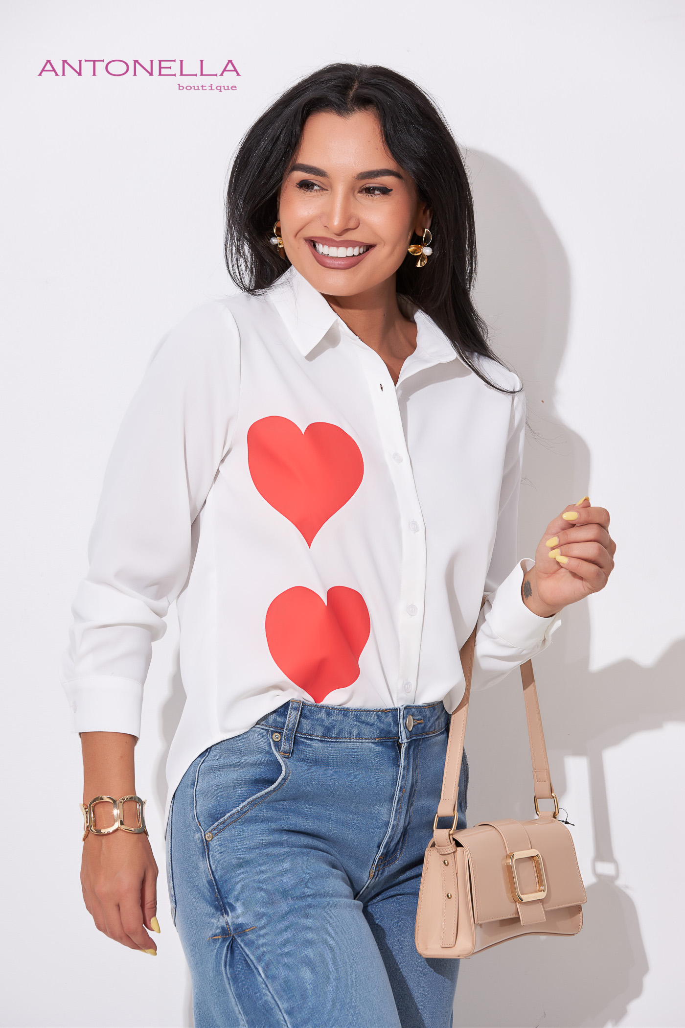 Blusa Blanca Con Corazones – foto 5