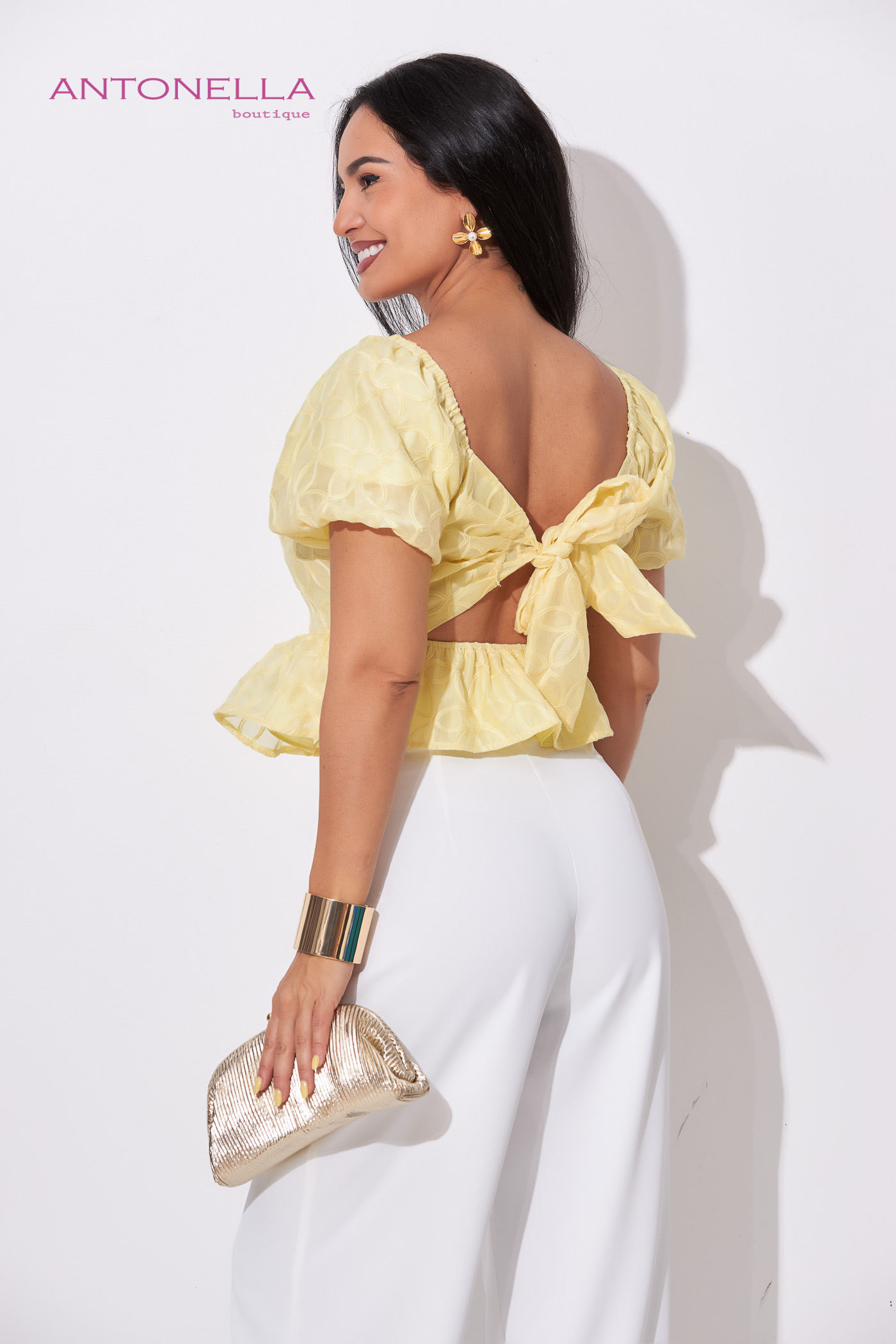 Blusa Amarilla Bordada – foto 3