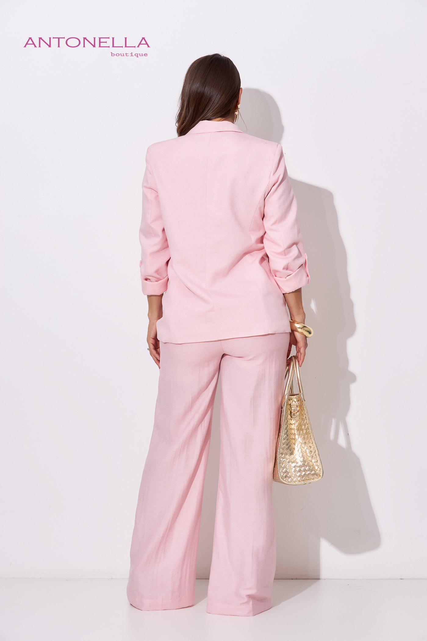Pantalón Rosado Tipo Lino – foto 3