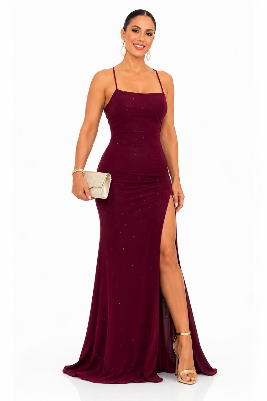 Vestido Gala Vino Brillo – foto 1