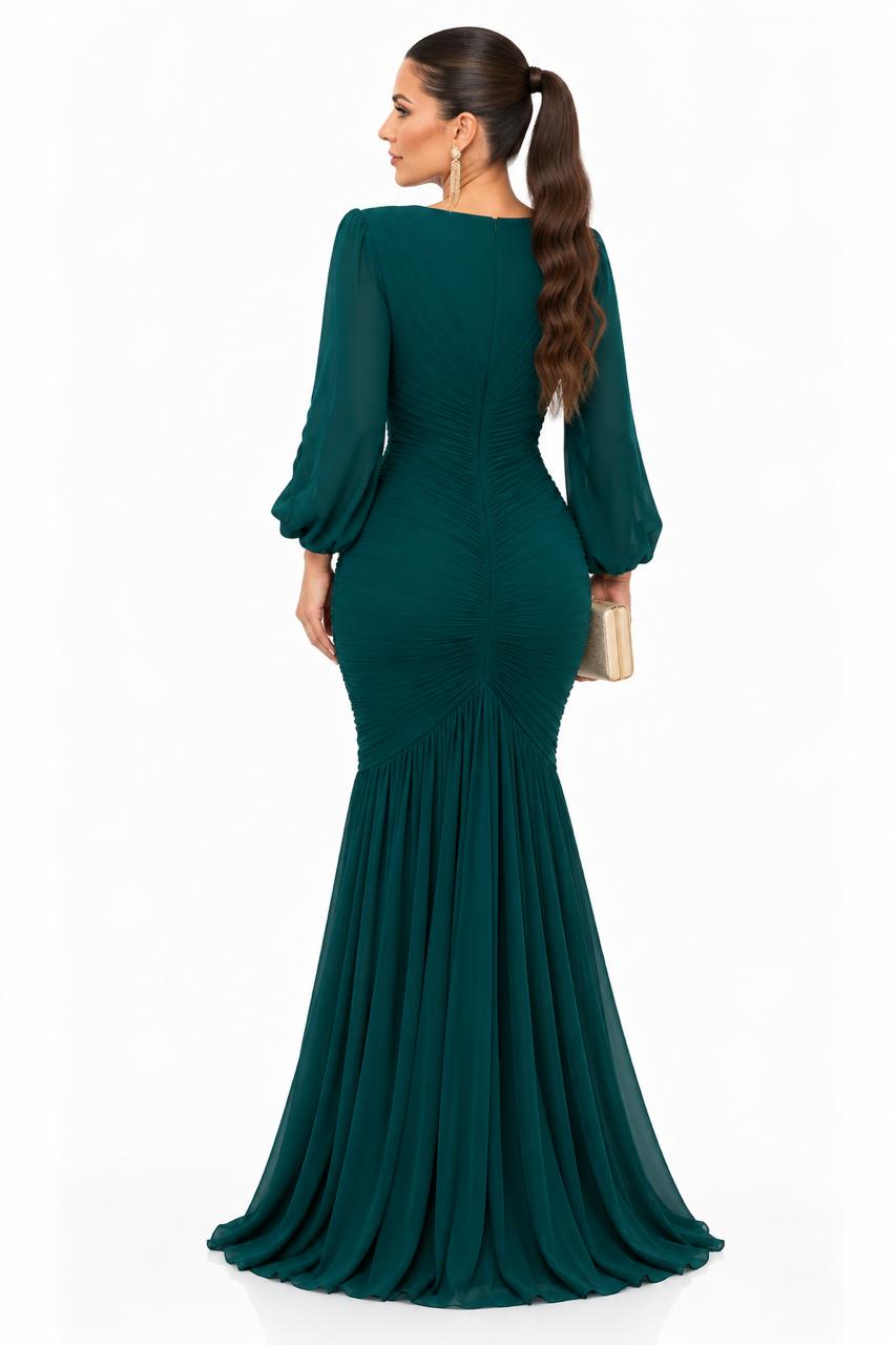 Vestido Gala Verde Esmeralda – foto 2