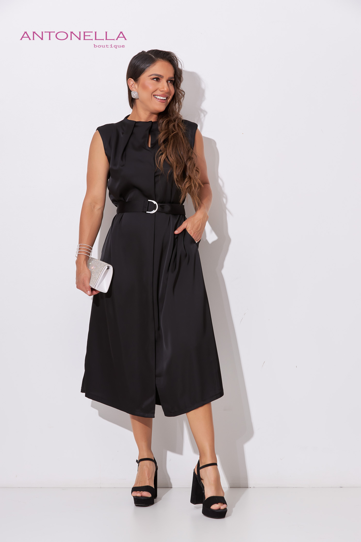 Vestido Midi Negro – foto 7