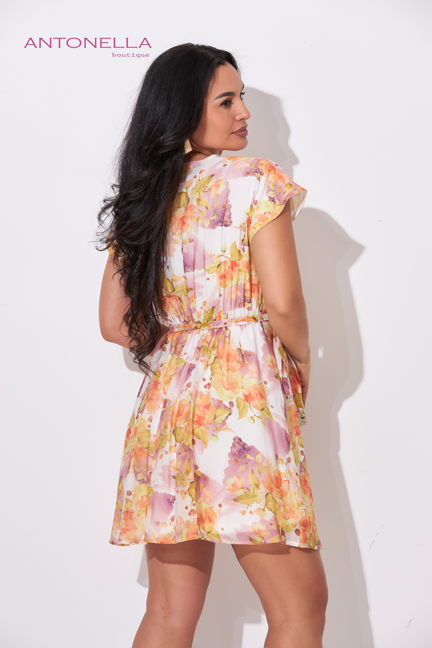 Vestido Corto Flores Multicolor – foto 6