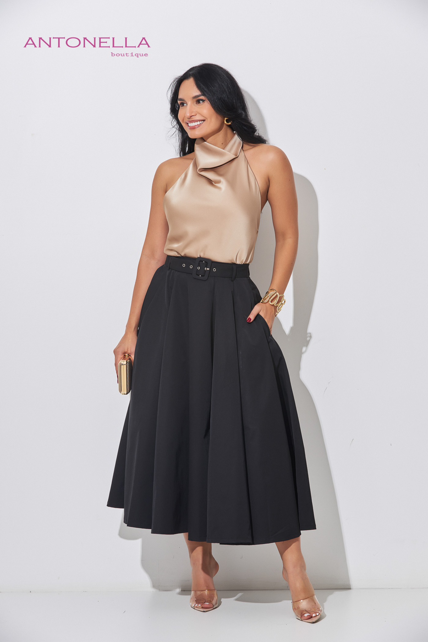 Blusa Champagne Satin – foto 3