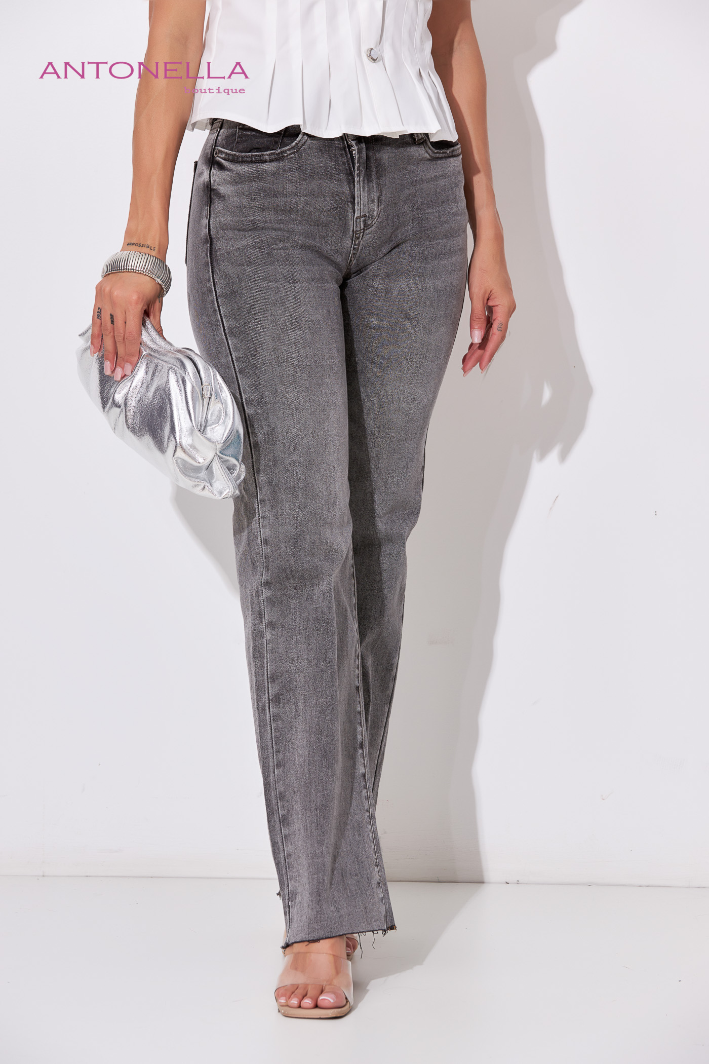 Jeans Gris Talla – foto 3