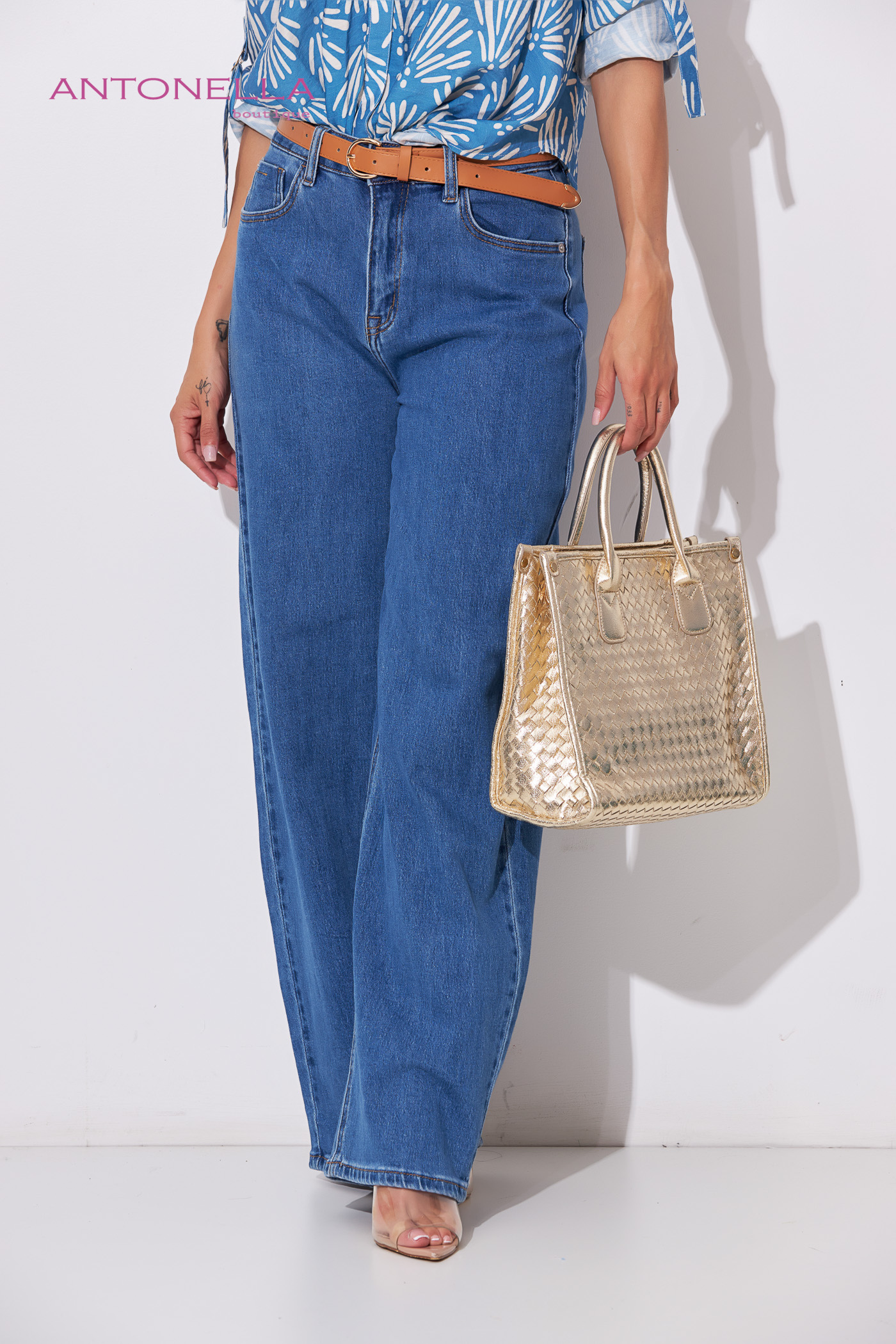 Jeans Denim Con Faja – foto 1