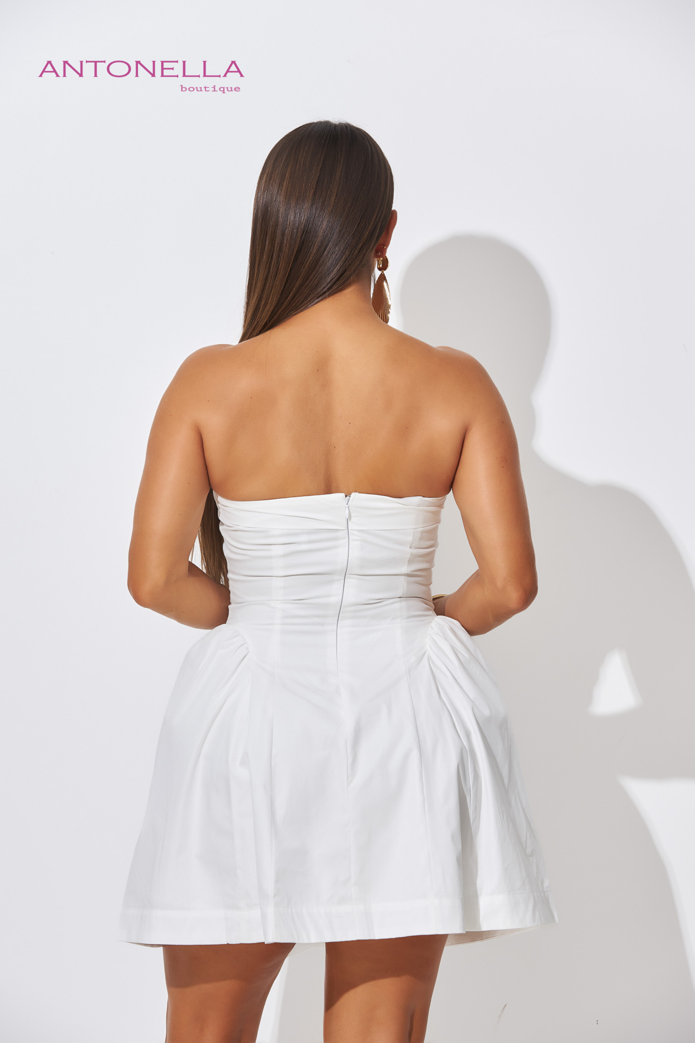 Vestido Corto Blanco Strapple – foto 4