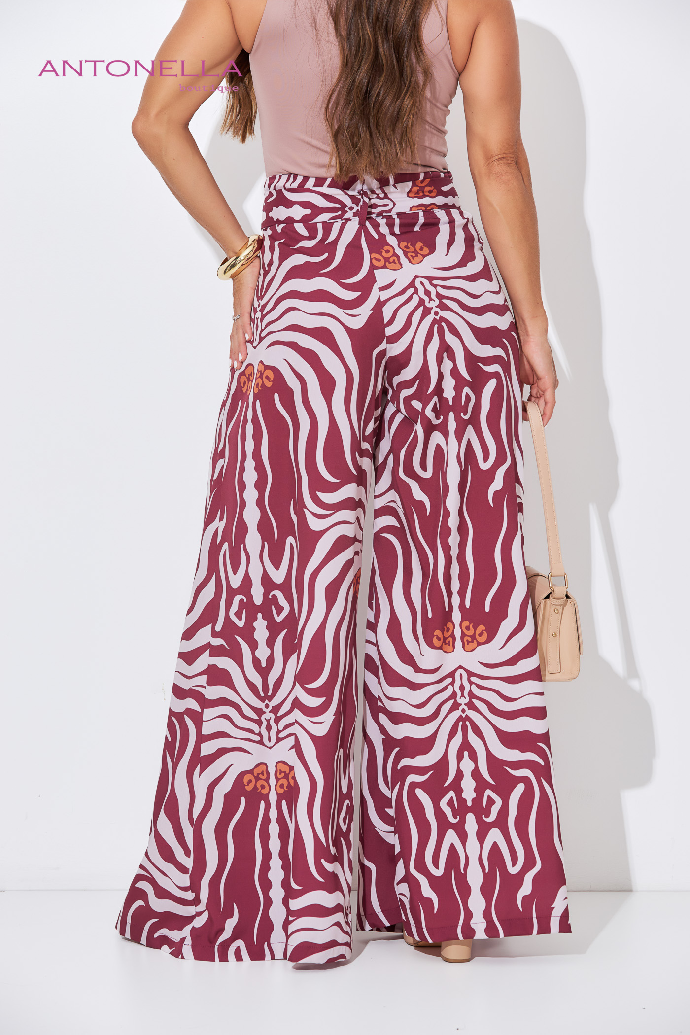 Pantalón Vino Estampado – foto 2
