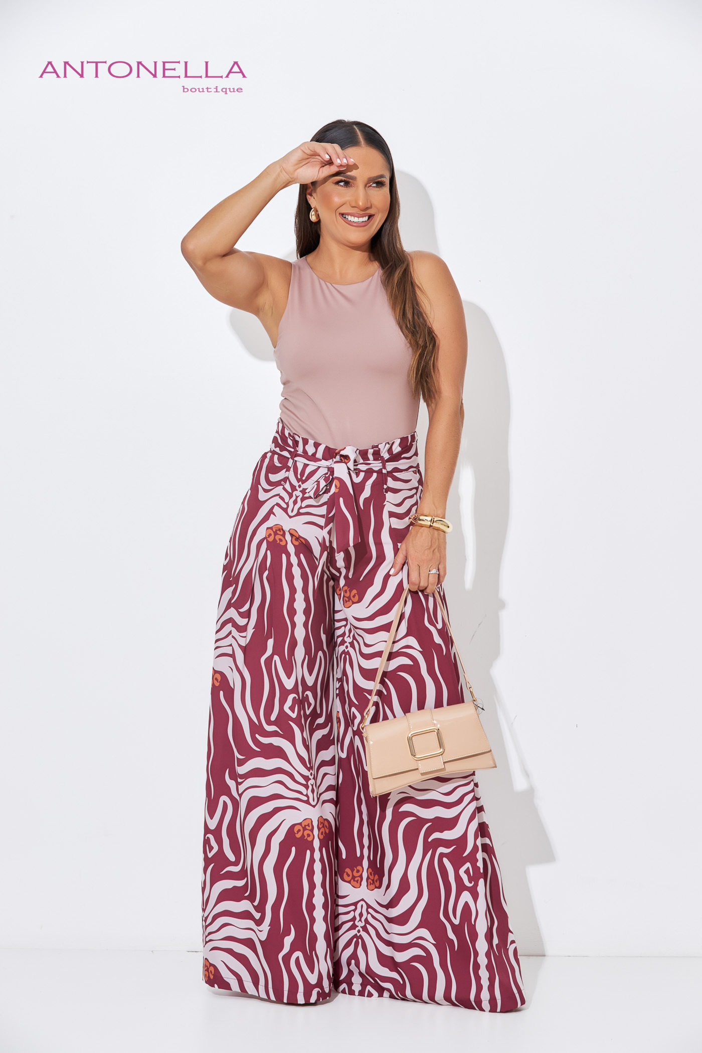 Pantalón Vino Estampado – foto 3