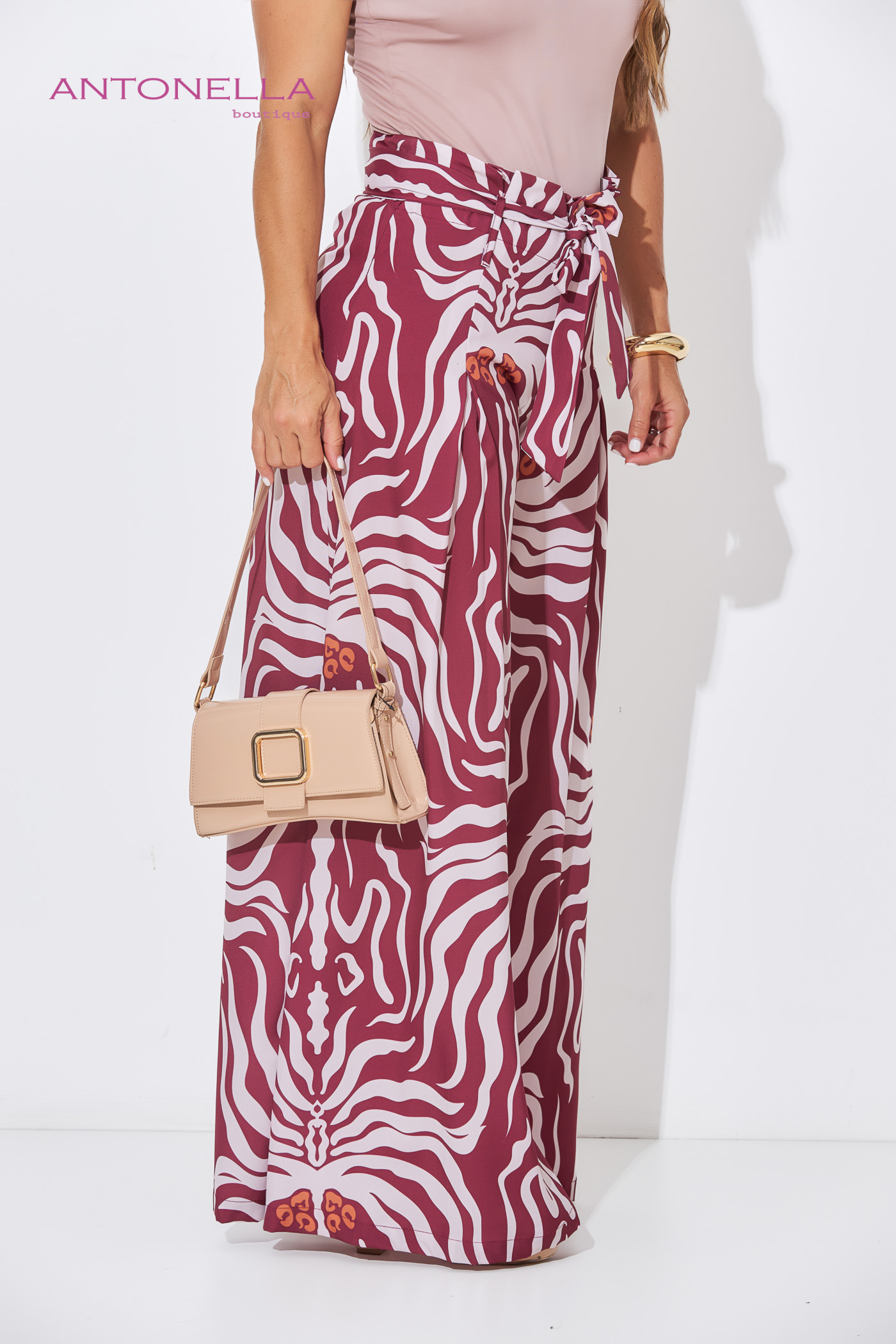 Pantalón Vino Estampado – foto 4