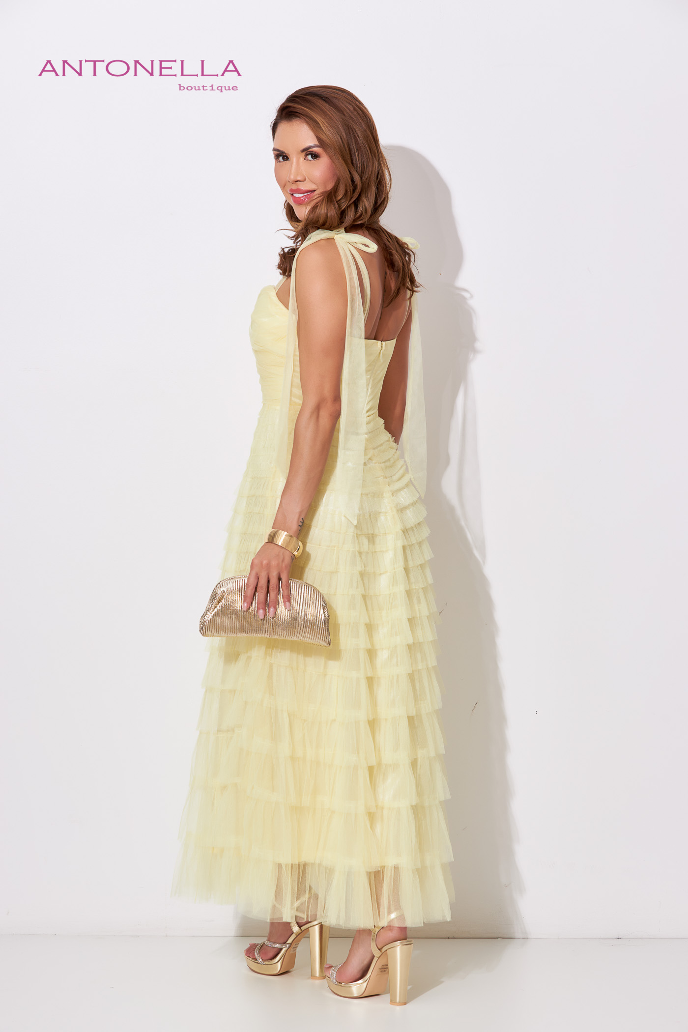 Vestido Gala Amarillo Tul – foto 3
