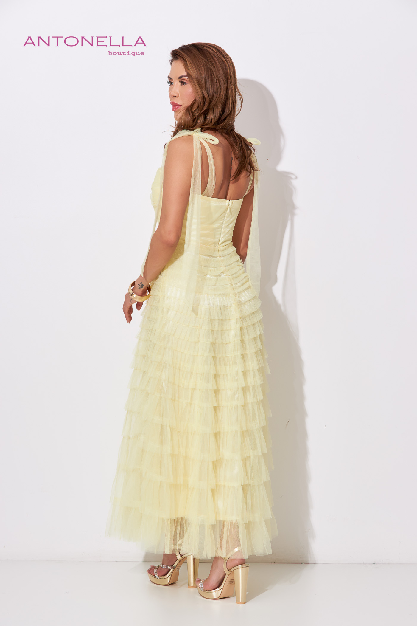 Vestido Gala Amarillo Tul – foto 2