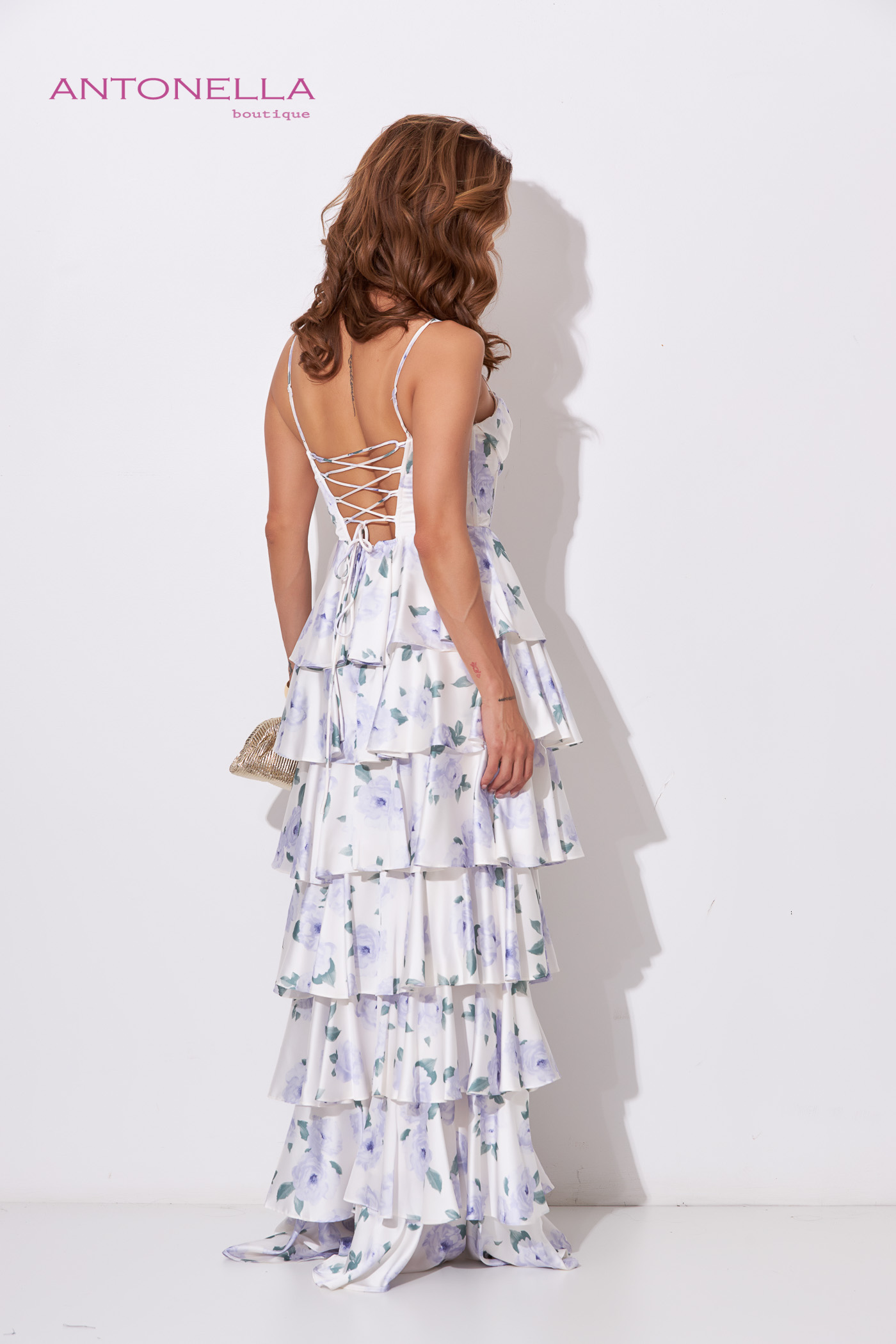 Vestido Gala Lavanda Flores – foto 4