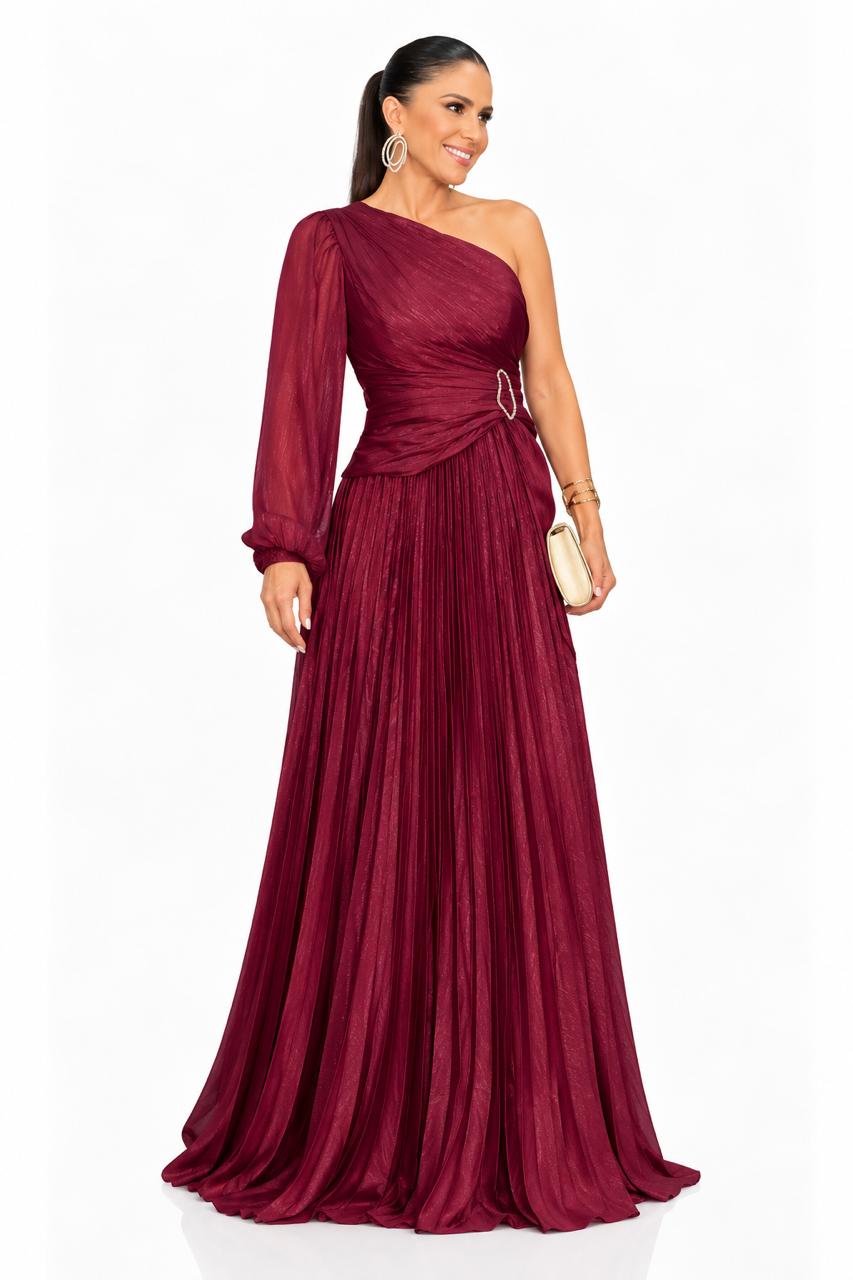 Vestido Gala Vino Brillo – foto 1