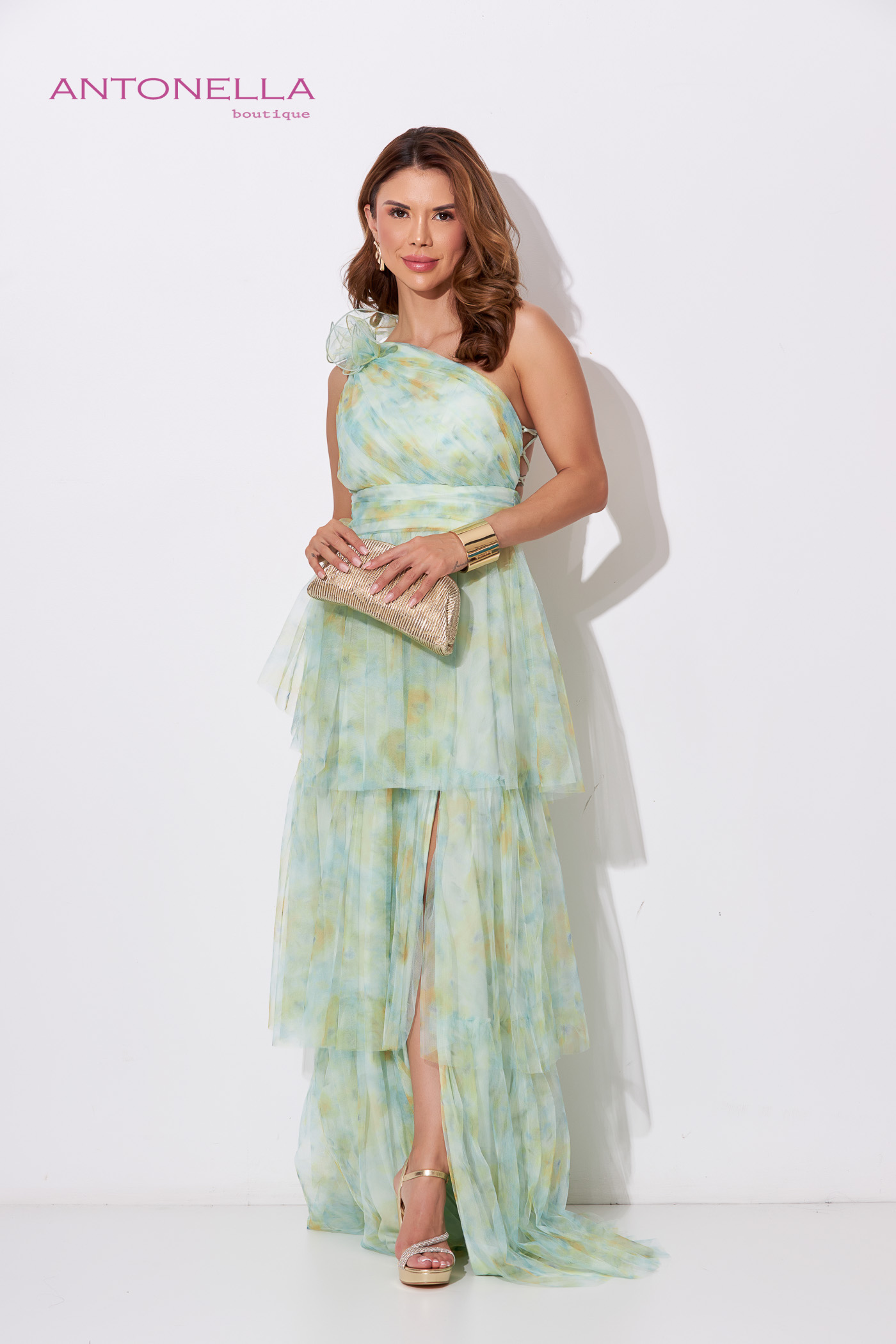 Vestido Gala Verde Multi – foto 2