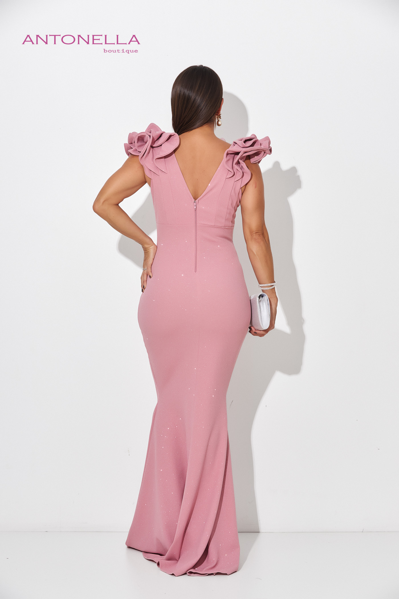 Vestido Gala Rosado Brillo – foto 2