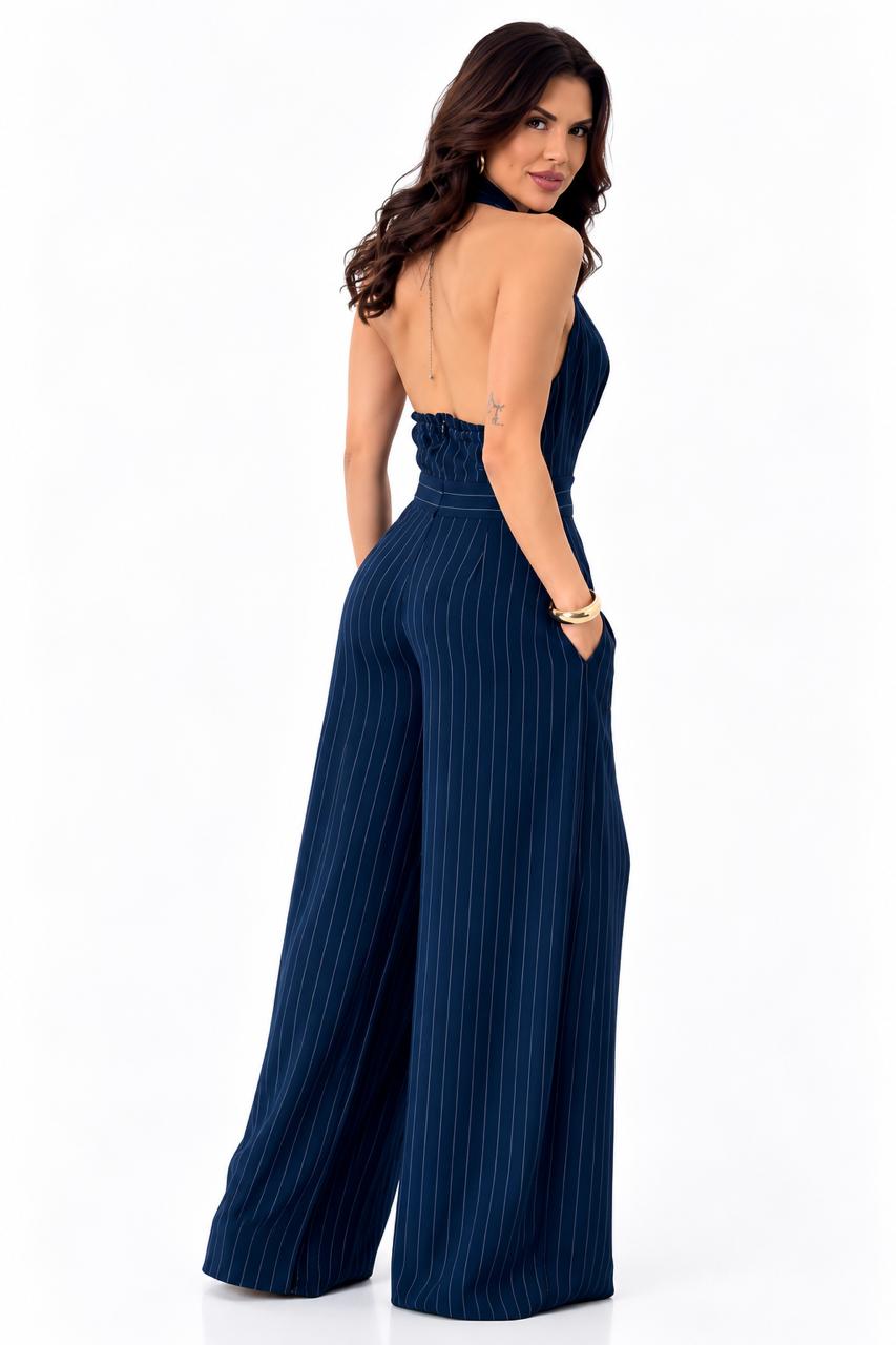 Enterizo Largo Navy Rayas
