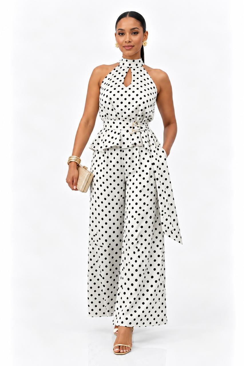 Set De Pantalón Ivory Polka Dots – foto 1