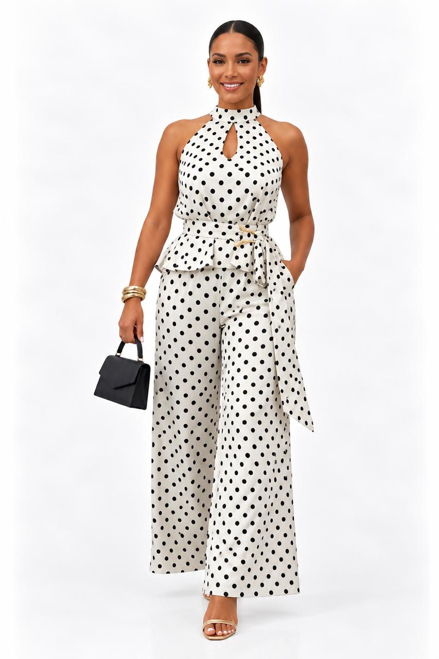 Set De Pantalón Ivory Polka Dots – foto 2