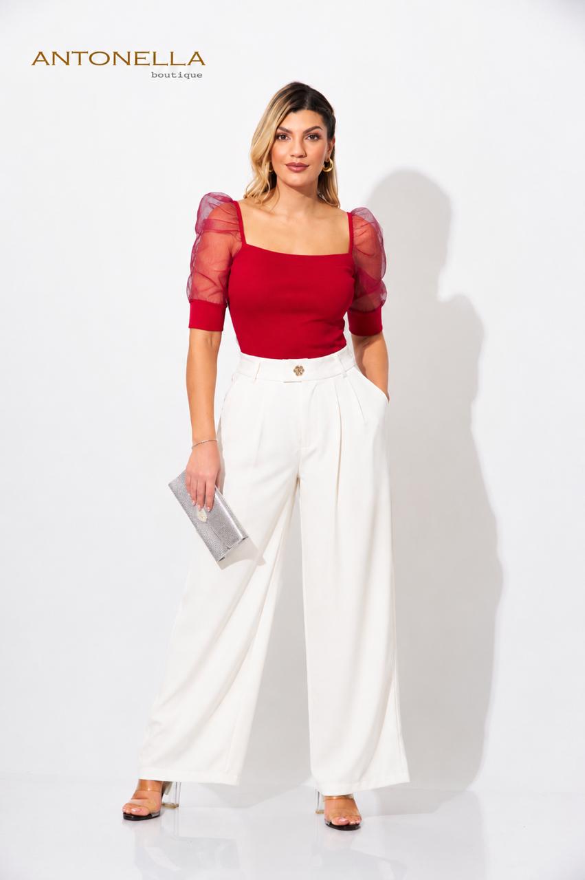 Blusa Roja Mangas 3 Cuartos – foto 1