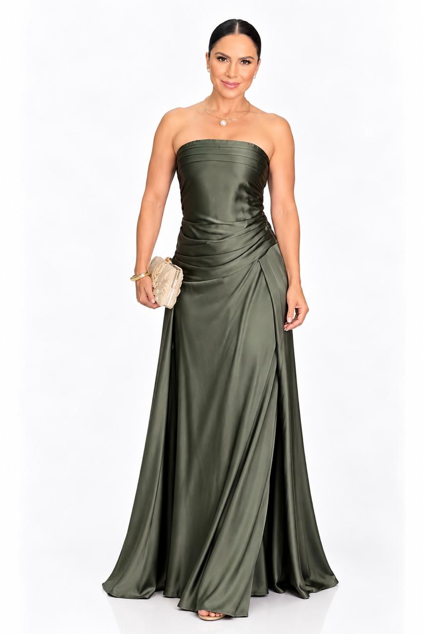 Vestido Gala Olivo – foto 1