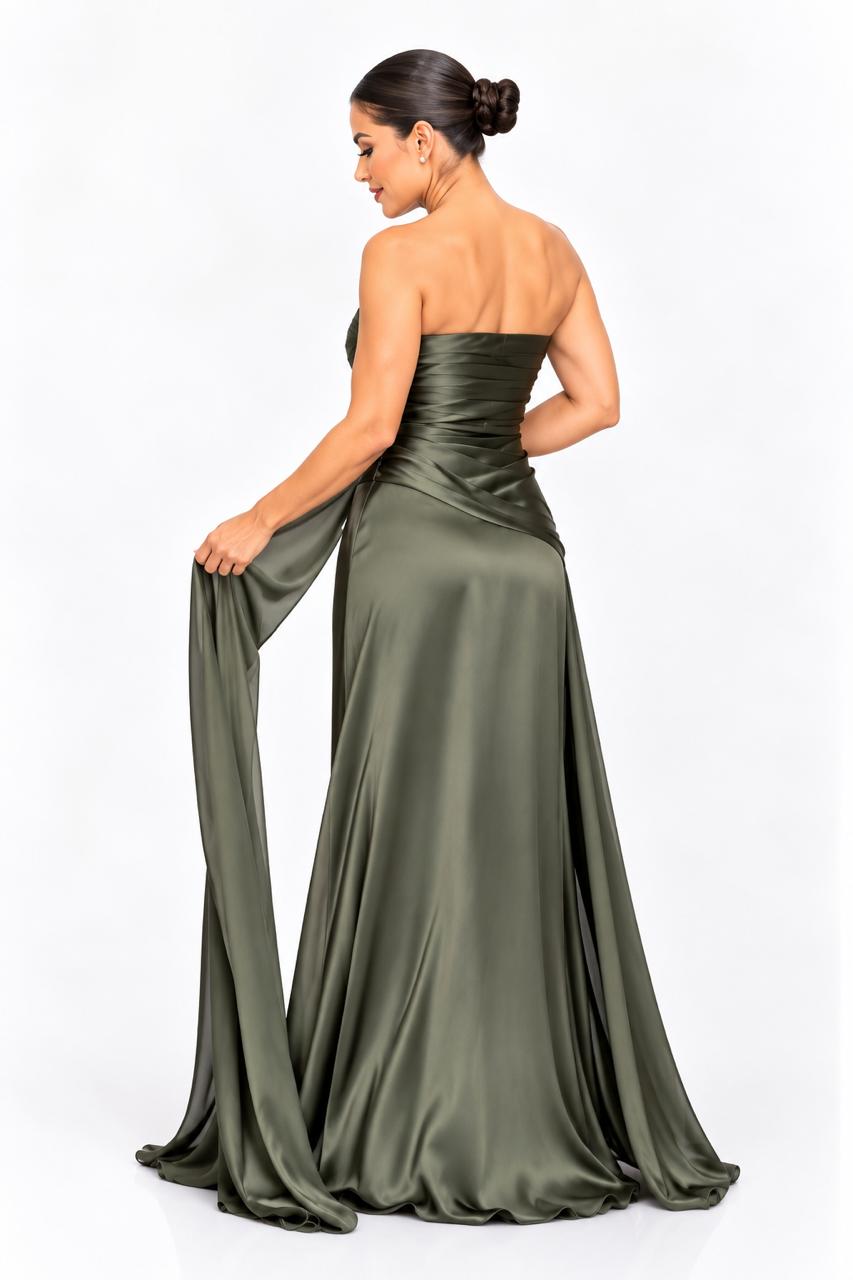Vestido Gala Olivo – foto 2