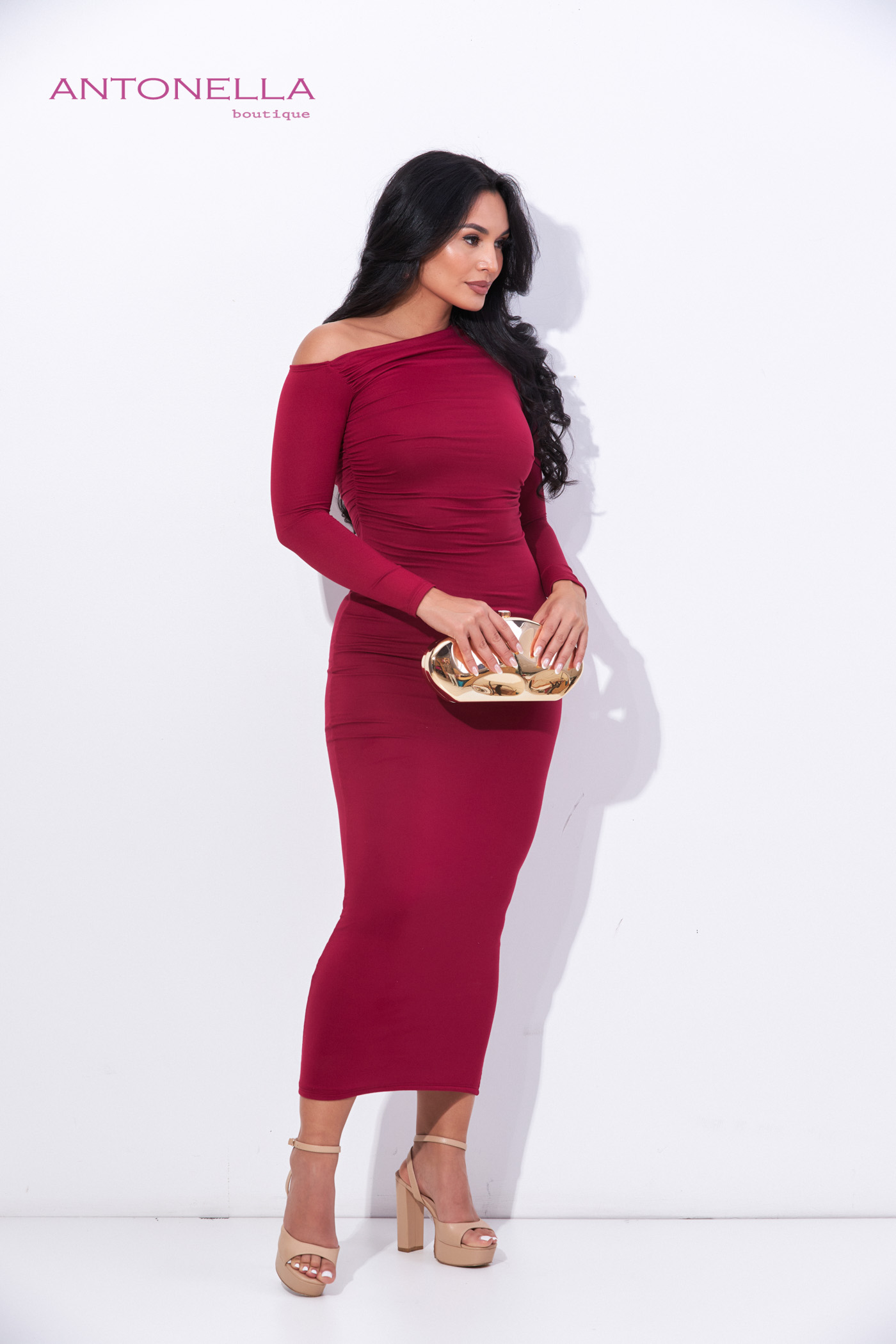 Vestido Gala Vino Licrado – foto 4