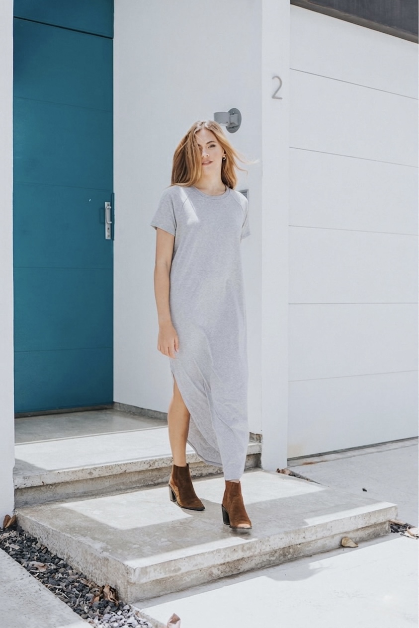 Maxi vestido gris