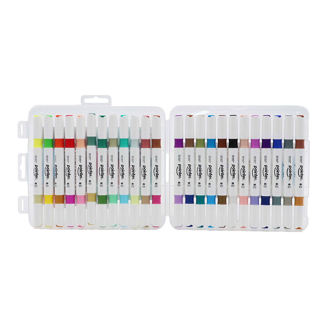 POINTER MARCADOR ACRILICO DOBLE PUNTA 48 COLORES