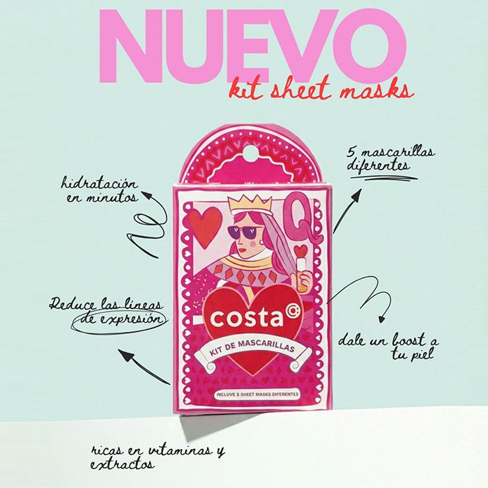 Kit sheet masks naipes