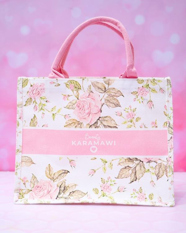 Bag Blanco con flores Karamawi