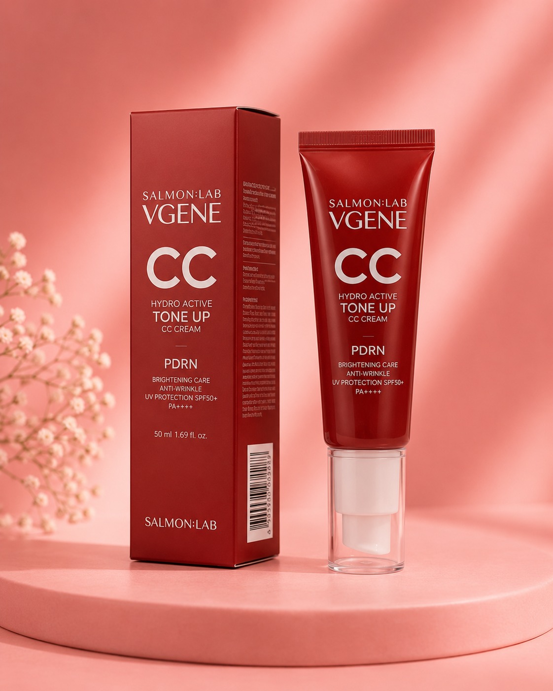 CC Cream - Bloqueador solar con color VGENE Salmon Lab