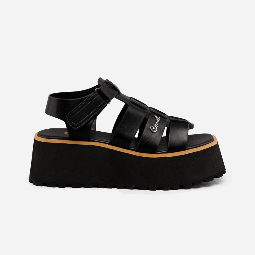 Sandalias Positano Black Coral