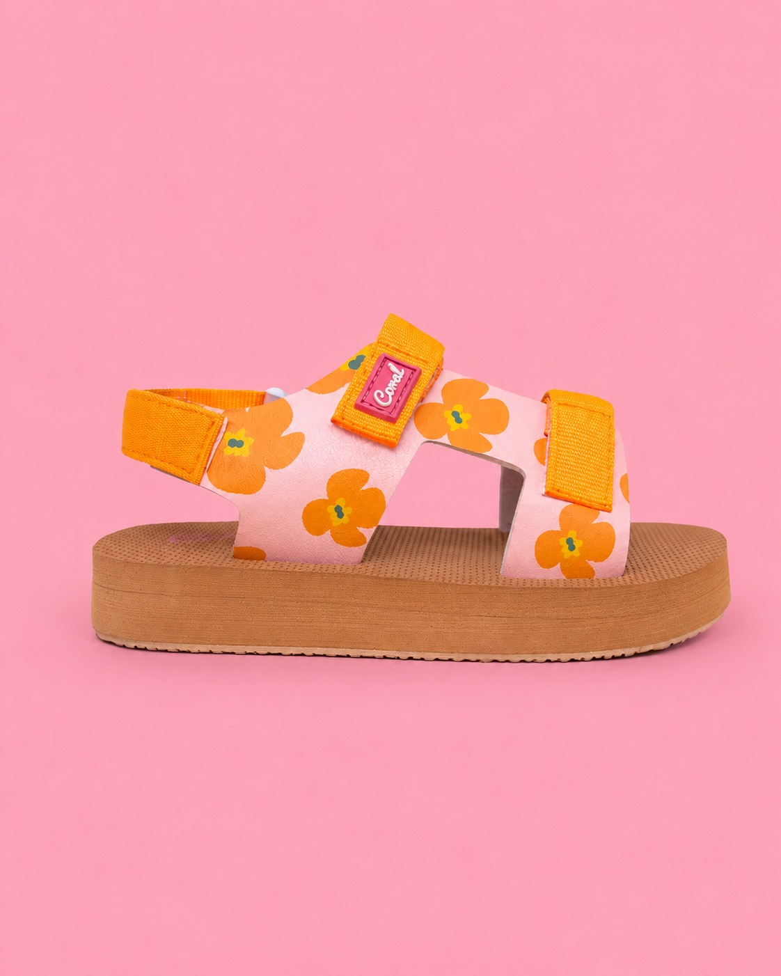 Sandalias niña Seal Flower, Coral