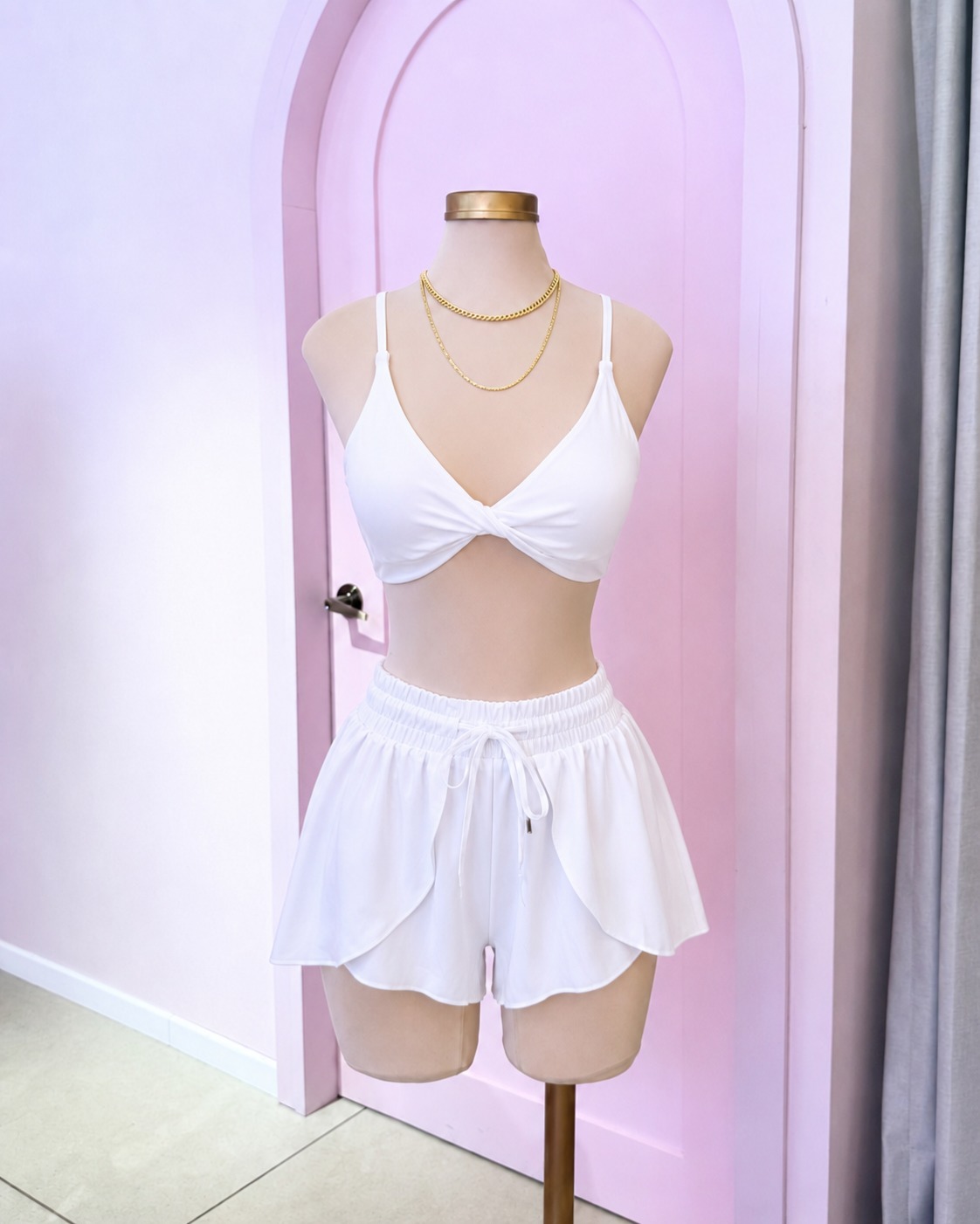 Set Short + Top Deportivo Blanco- Love blues