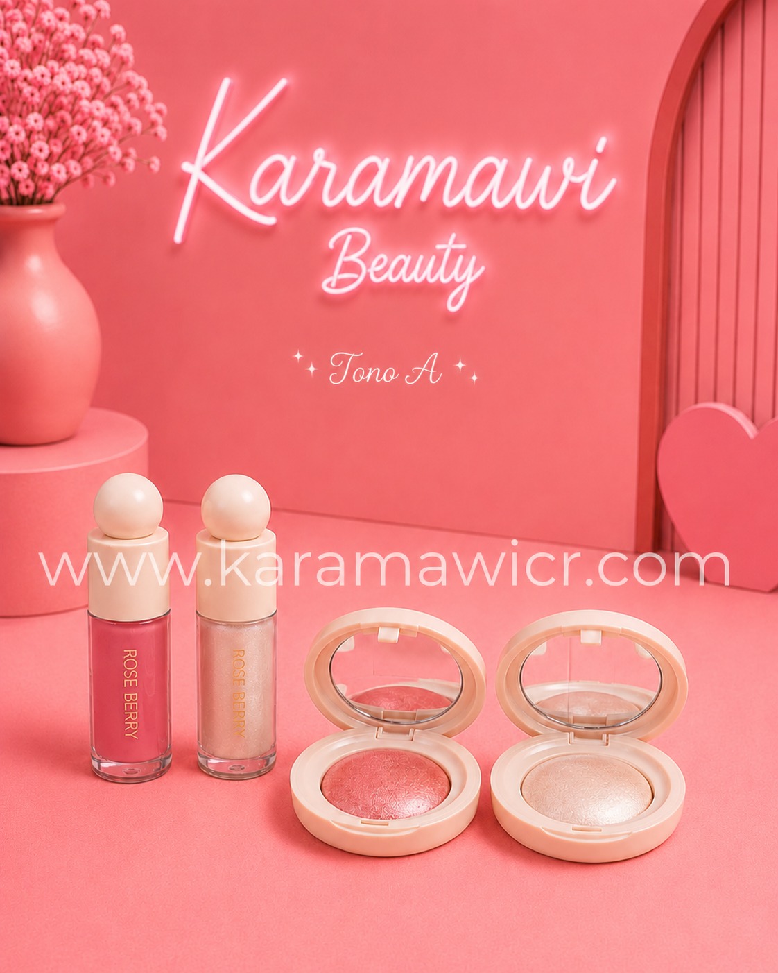 Set de Maquilaje LIp&Cheek Faves Roseberry , elige tu tono favorito