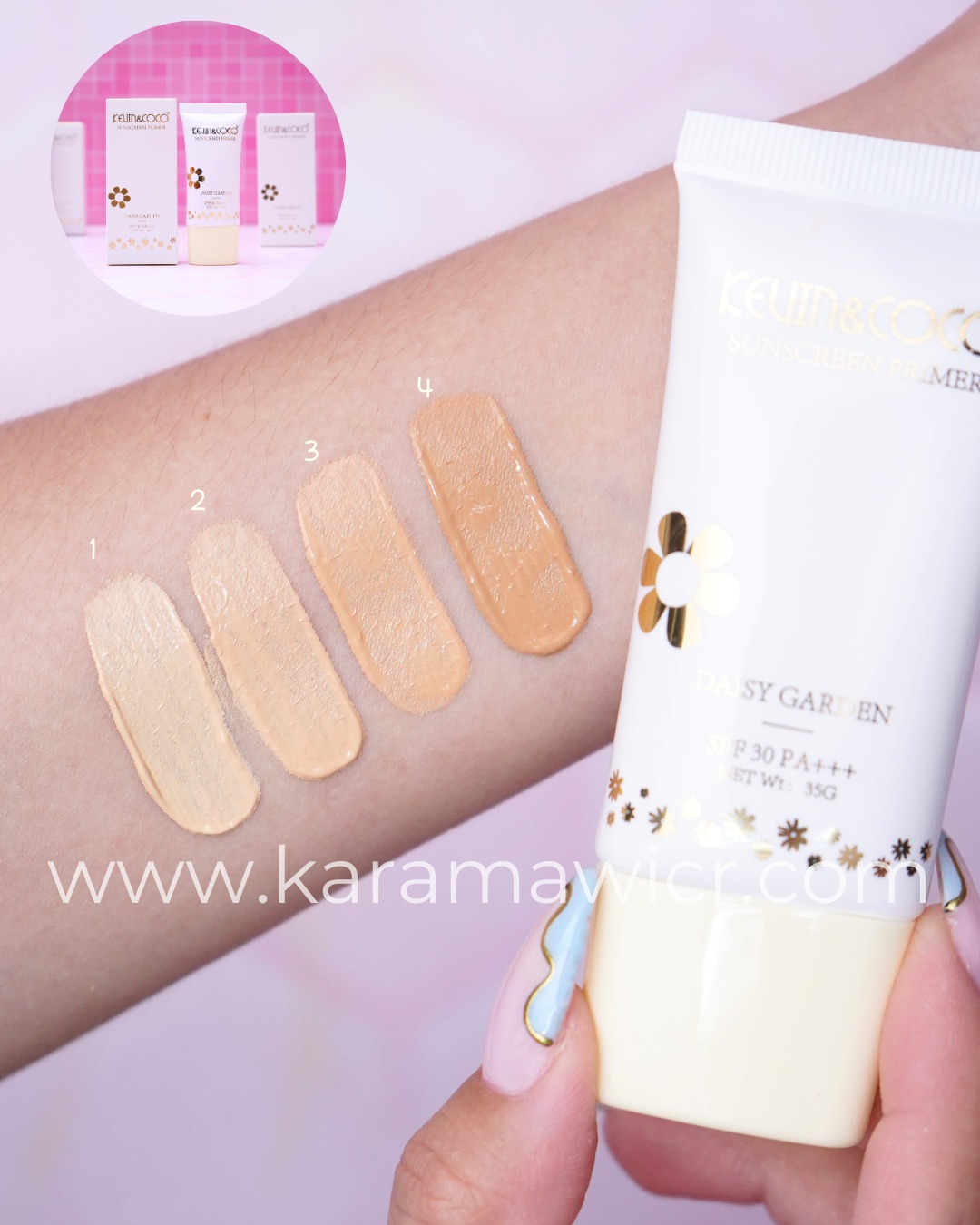 Sunscreen Primer Bloqueador con Color Kevin & Coco