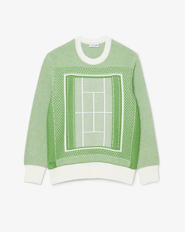 Jersey de jacquard gráfico con pista de tenis – foto 5