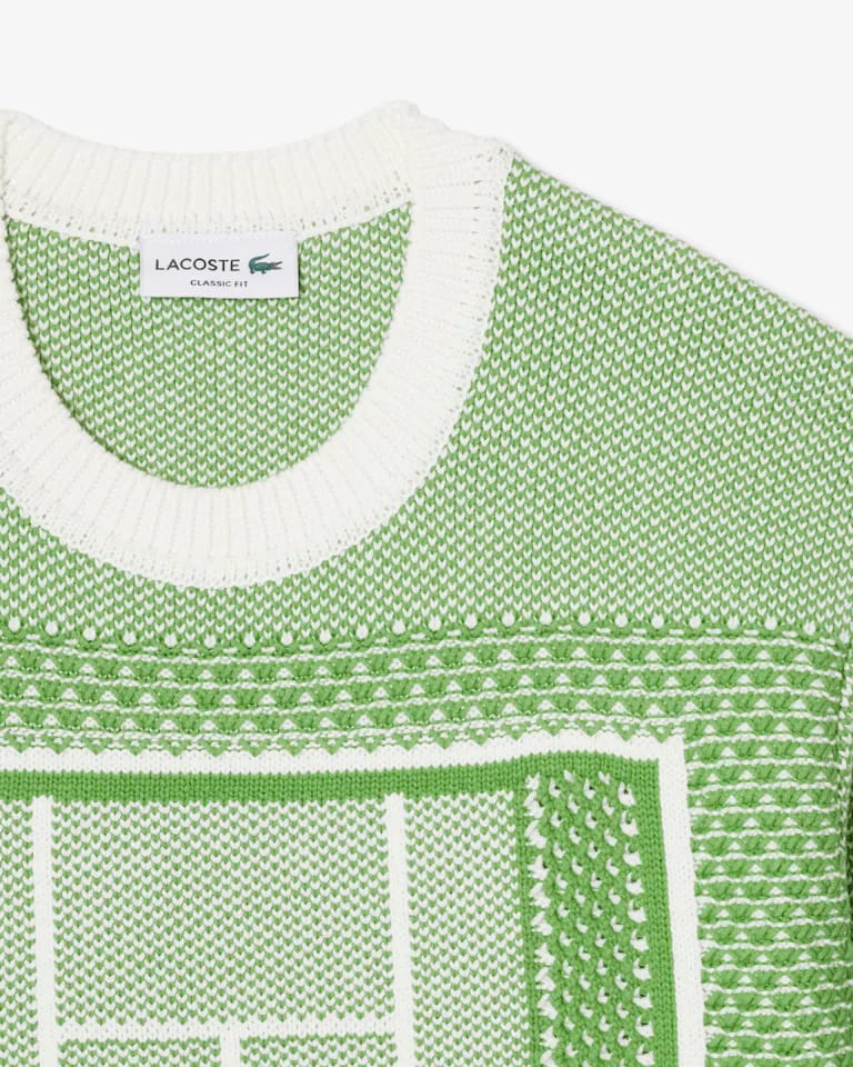 Jersey de jacquard gráfico con pista de tenis – foto 6