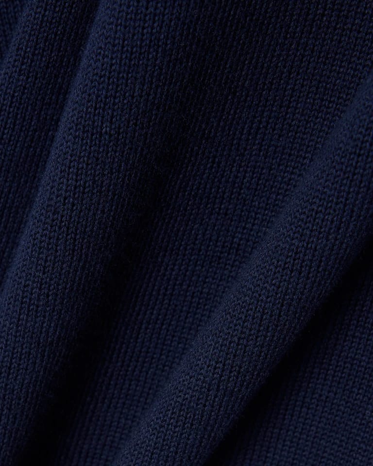 Jersey de cuello de pico de algodón monocolor – foto 7