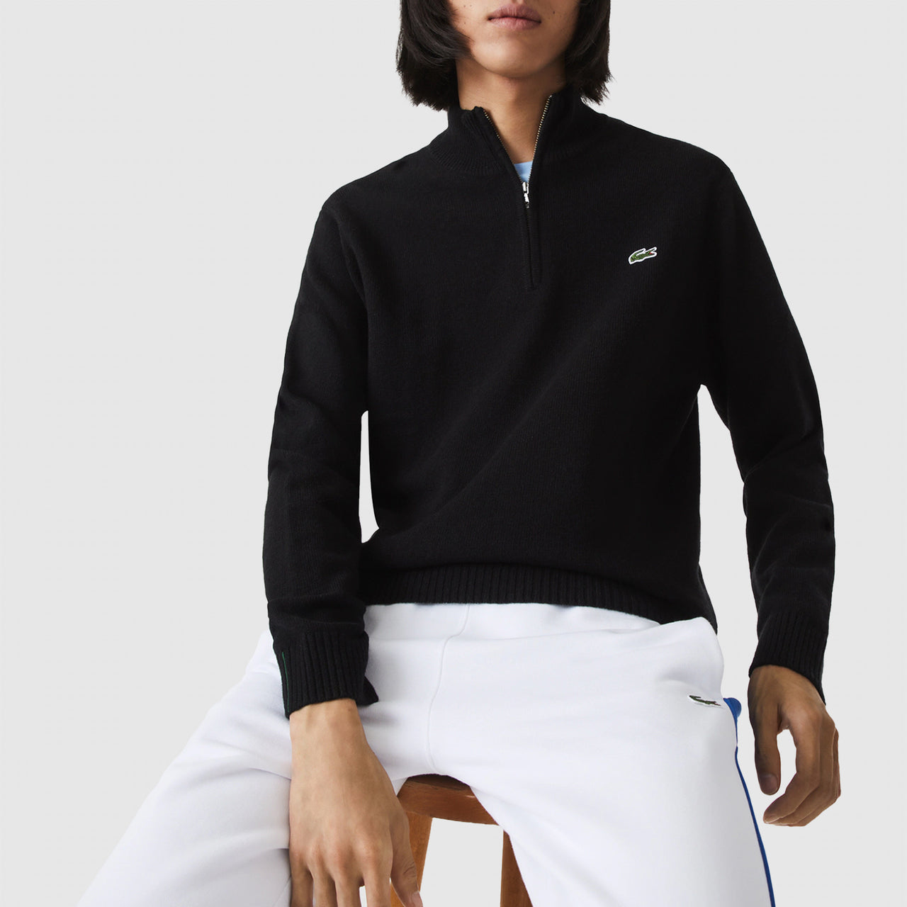 Jersey de lana para hombre con media cremallera – foto 1