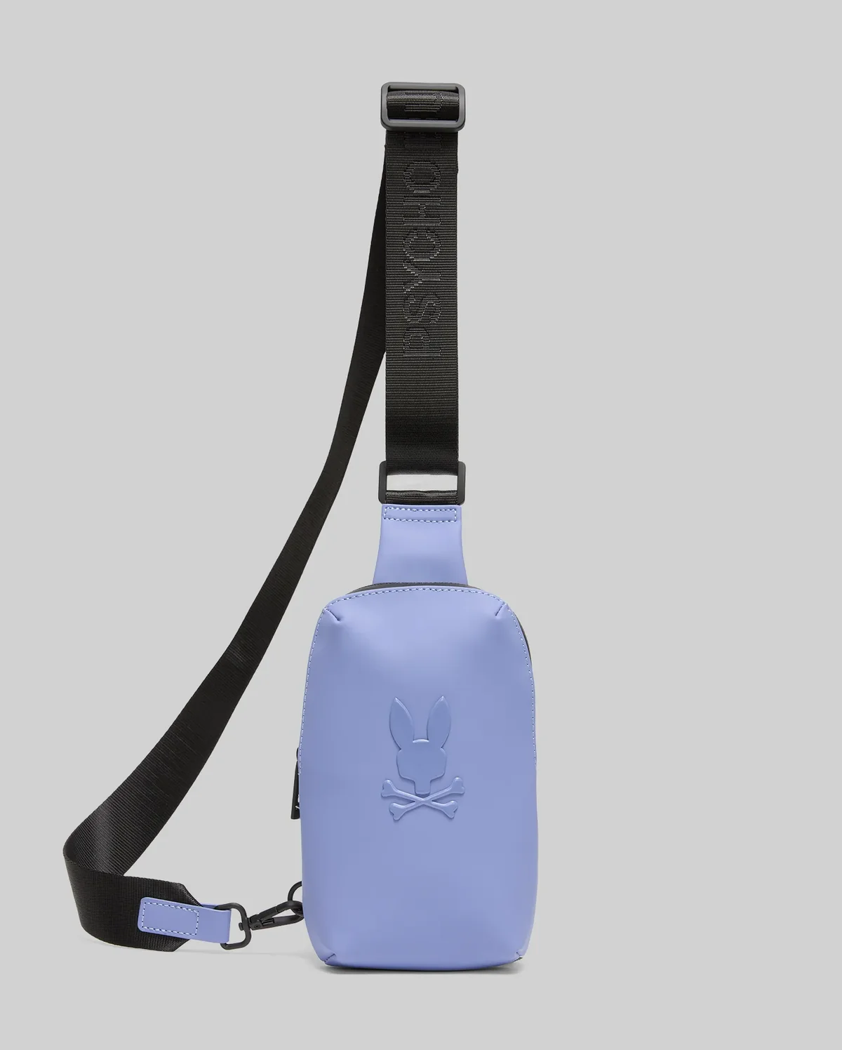 Bolso cruzado con acabado de goma