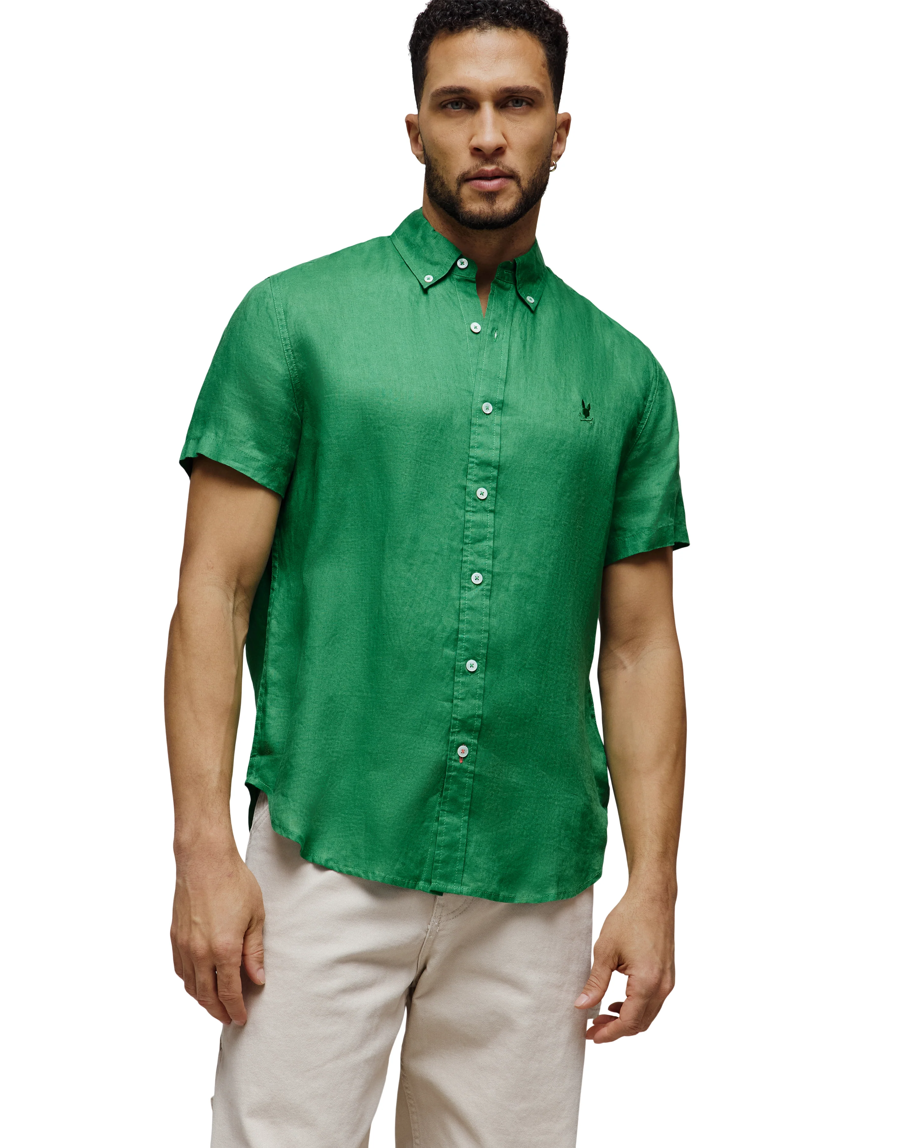 CAMISA MANGA CORTA DE LINO ALDINE PARA CABALLERO – foto 2