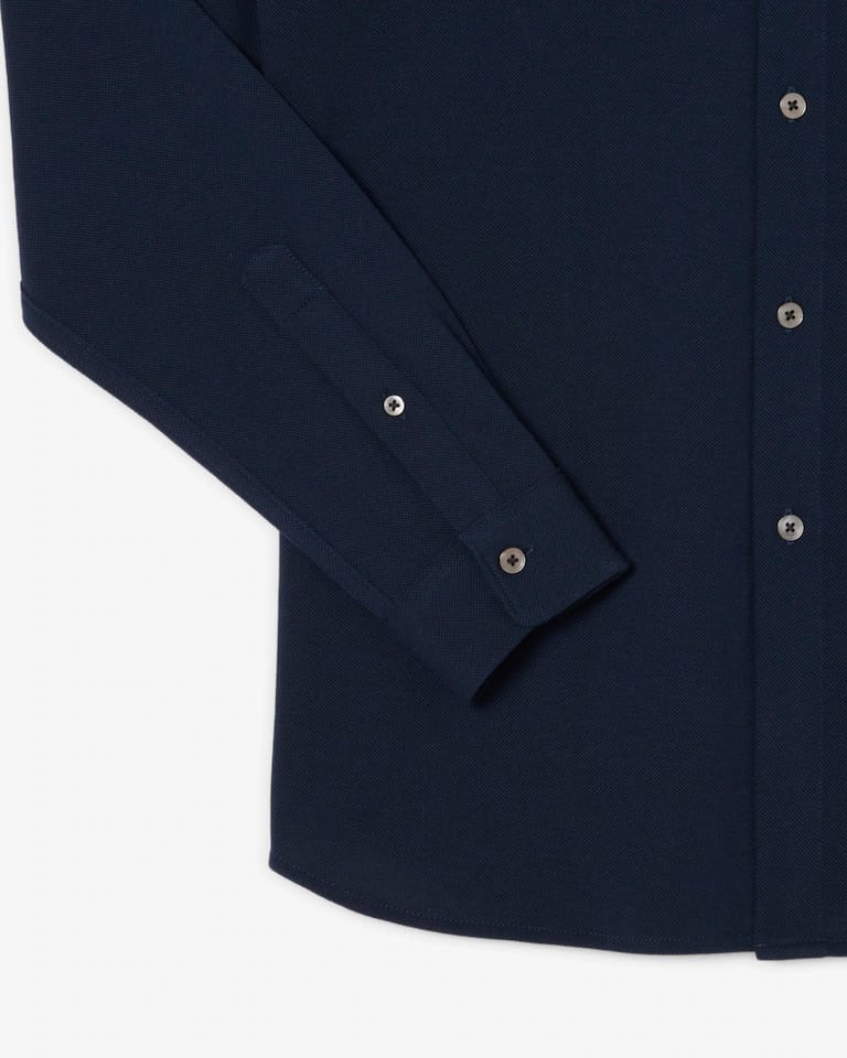 Camisa de hombre slim fit en piqué de algodón – foto 7