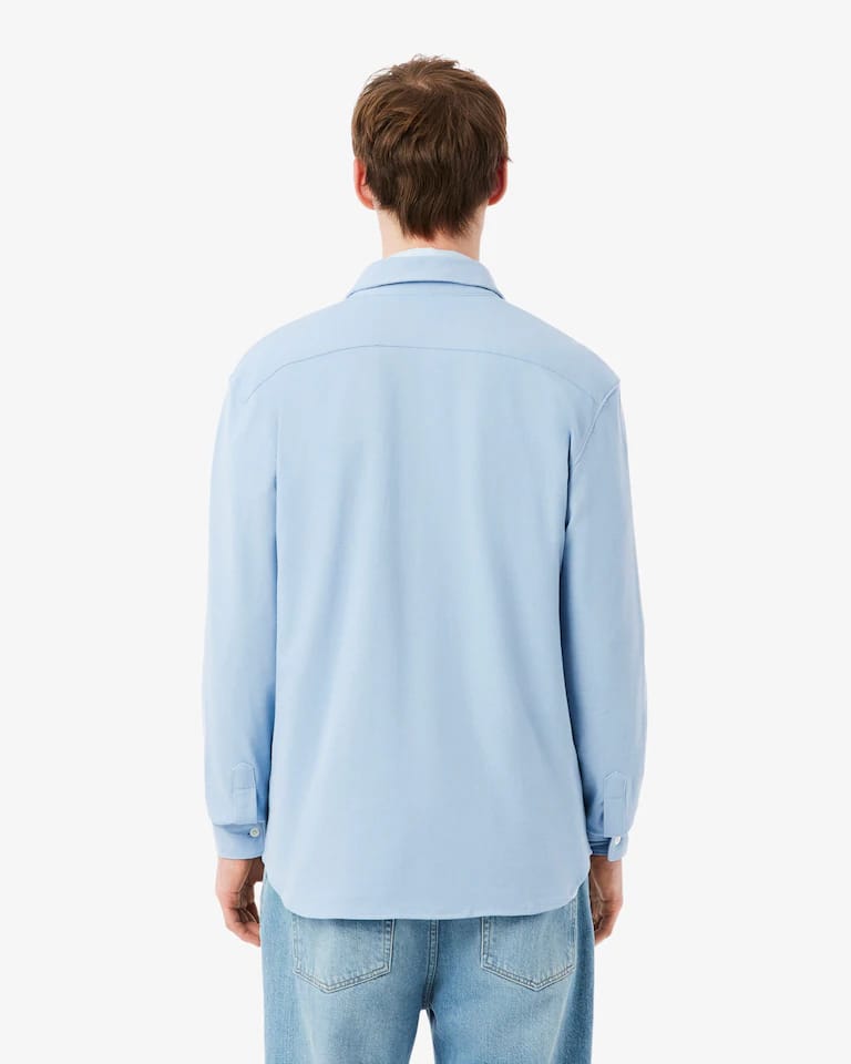 Camisa de hombre slim fit en piqué de algodón – foto 4
