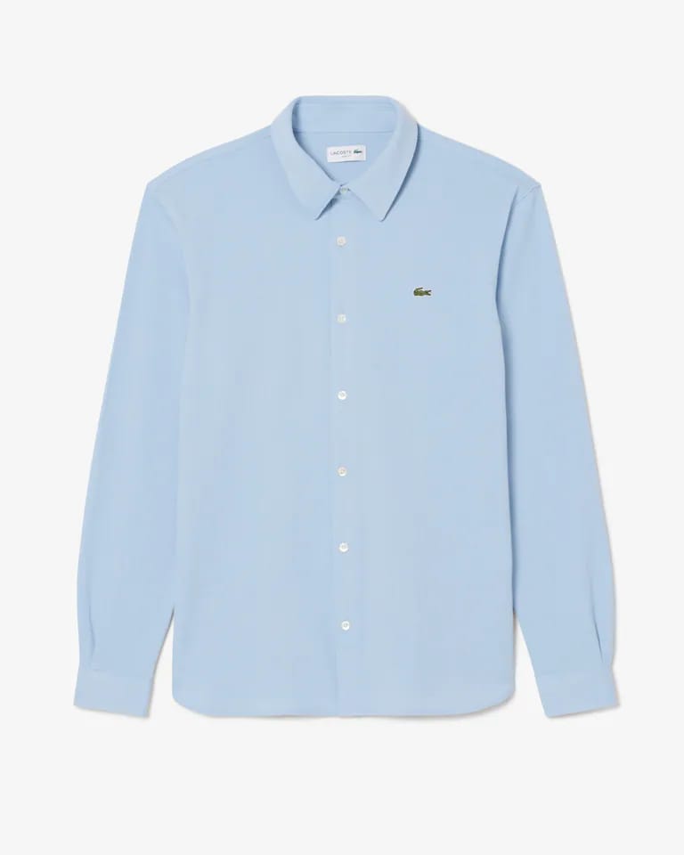 Camisa de hombre slim fit en piqué de algodón – foto 5
