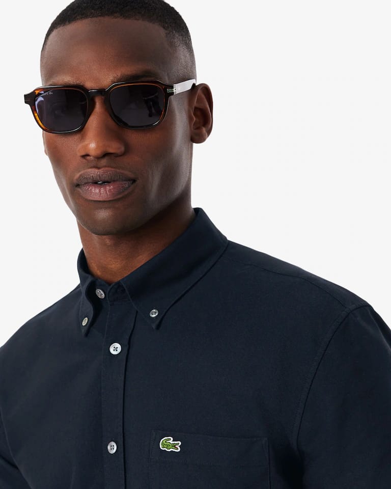 Camisa Oxford De Manga Corta Y Corte Regular Para Hombre – foto 3