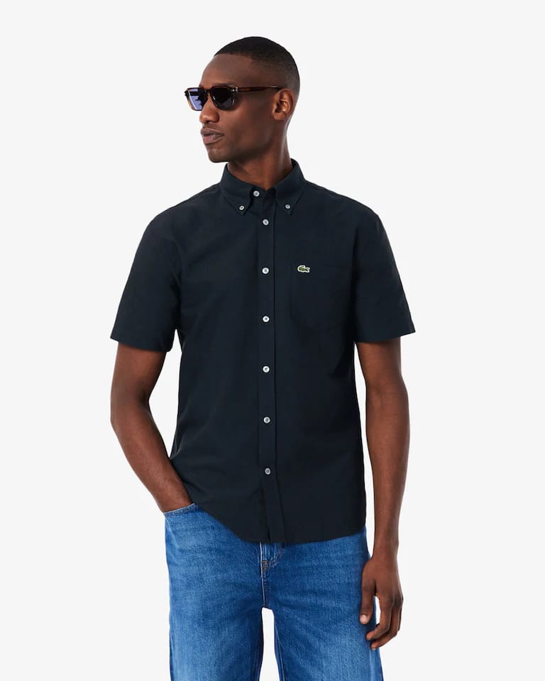 Camisa Oxford De Manga Corta Y Corte Regular Para Hombre – foto 2