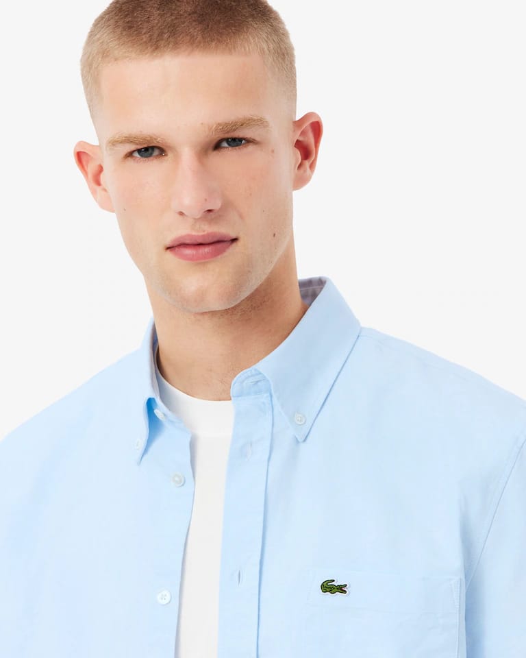 Camisa Oxford De Manga Corta Y Corte Regular Para Hombre – foto 2